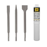 Set of chisels for hammer (3 pcs) pointed, flat, wide flat CAT